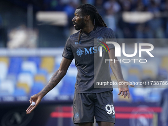 Andre-Frank Zambo Anguissa of SSC Napoli during the Serie A match between SSC Napoli and Atalanta BC at Stadio Diego Armando Maradona Naples...