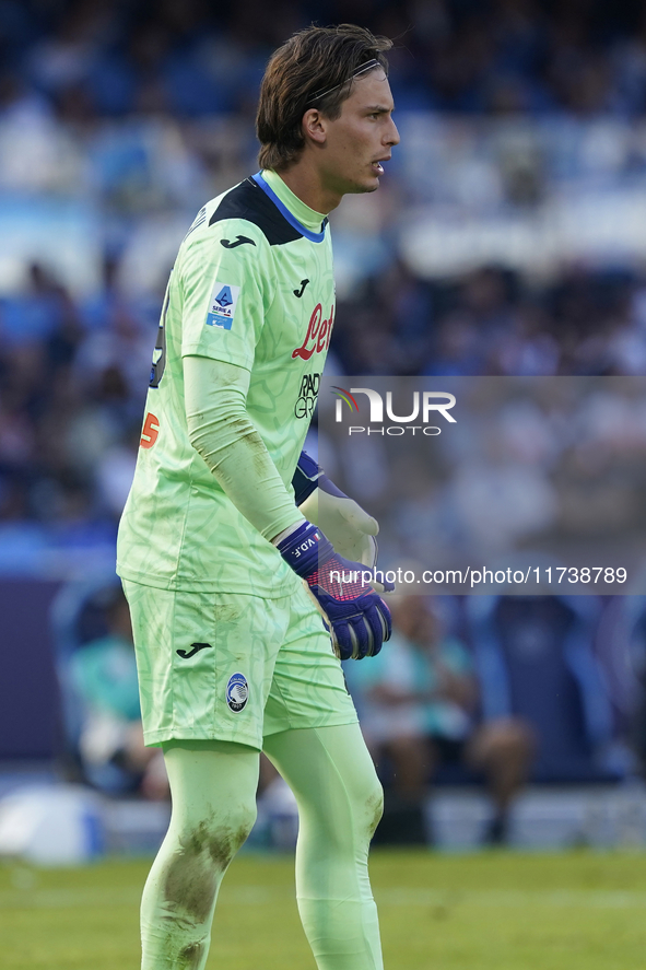 Marco Carnesecchi of Atalanta BC during the Serie A match between SSC Napoli and Atalanta BC at Stadio Diego Armando Maradona Naples Italy o...