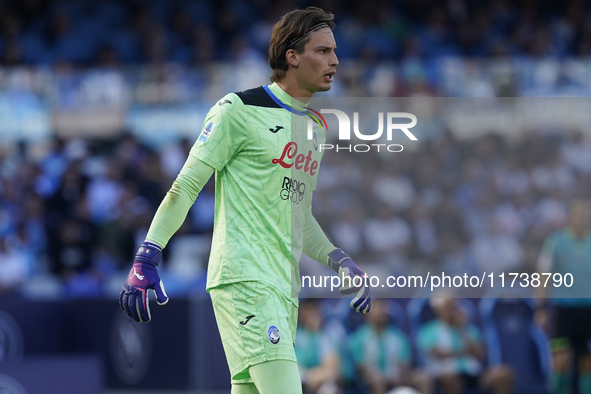 Marco Carnesecchi of Atalanta BC during the Serie A match between SSC Napoli and Atalanta BC at Stadio Diego Armando Maradona Naples Italy o...