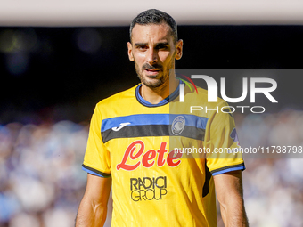 Davide Zappacosta of Atalanta BC during the Serie A match between SSC Napoli and Atalanta BC at Stadio Diego Armando Maradona Naples Italy o...