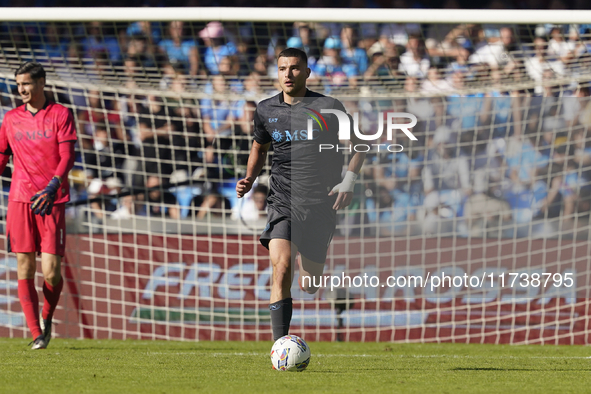 Alessandro Buongiorno of SSC Napoli during the Serie A match between SSC Napoli and Atalanta BC at Stadio Diego Armando Maradona Naples Ital...