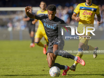 David Neres of SSC Napoli during the Serie A match between SSC Napoli and Atalanta BC at Stadio Diego Armando Maradona Naples Italy on 3 Nov...