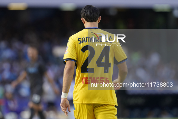 Lazar Samardzic of Atalanta BC during the Serie A match between SSC Napoli and Atalanta BC at Stadio Diego Armando Maradona Naples Italy on...