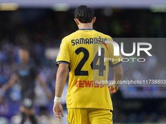 Lazar Samardzic of Atalanta BC during the Serie A match between SSC Napoli and Atalanta BC at Stadio Diego Armando Maradona Naples Italy on...