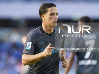 Giacomo Raspadori of SSC Napoli during the Serie A match between SSC Napoli and Atalanta BC at Stadio Diego Armando Maradona Naples Italy on...