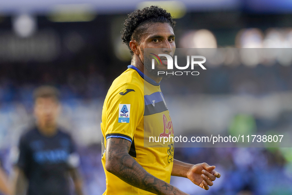 Ederson of Atalanta BC during the Serie A match between SSC Napoli and Atalanta BC at Stadio Diego Armando Maradona Naples Italy on 3 Novemb...