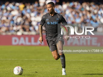 Leonardo Spinazzola of SSC Napoli during the Serie A match between SSC Napoli and Atalanta BC at Stadio Diego Armando Maradona Naples Italy...