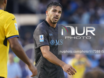 Giovanni Simeone of SSC Napoli during the Serie A match between SSC Napoli and Atalanta BC at Stadio Diego Armando Maradona Naples Italy on...