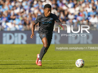 David Neres of SSC Napoli during the Serie A match between SSC Napoli and Atalanta BC at Stadio Diego Armando Maradona Naples Italy on 3 Nov...