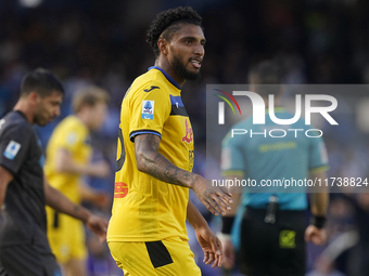 Ederson of Atalanta BC during the Serie A match between SSC Napoli and Atalanta BC at Stadio Diego Armando Maradona Naples Italy on 3 Novemb...