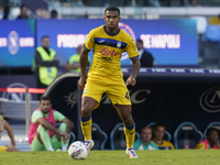 Isak Hien of Atalanta BC during the Serie A match between SSC Napoli and Atalanta BC at Stadio Diego Armando Maradona Naples Italy on 3 Nove...