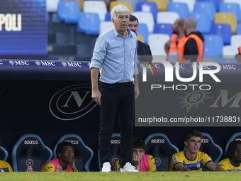 Gian Piero Gasperini Head Coach of Atalanta BC during the Serie A match between SSC Napoli and Atalanta BC at Stadio Diego Armando Maradona...