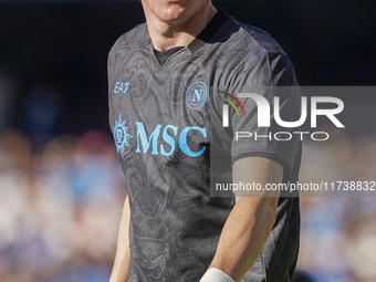 Scott McTominay of SSC Napoli during the Serie A match between SSC Napoli and Atalanta BC at Stadio Diego Armando Maradona Naples Italy on 3...