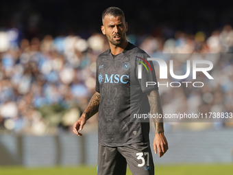 Leonardo Spinazzola of SSC Napoli during the Serie A match between SSC Napoli and Atalanta BC at Stadio Diego Armando Maradona Naples Italy...