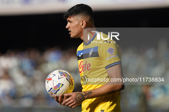 Raoul Bellanova of Atalanta BC during the Serie A match between SSC Napoli and Atalanta BC at Stadio Diego Armando Maradona Naples Italy on...