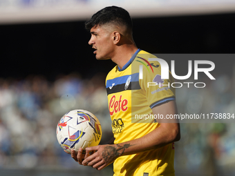 Raoul Bellanova of Atalanta BC during the Serie A match between SSC Napoli and Atalanta BC at Stadio Diego Armando Maradona Naples Italy on...