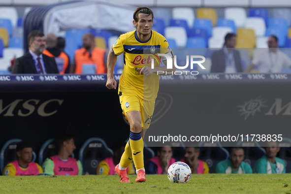 Marten de Roon of Atalanta BC during the Serie A match between SSC Napoli and Atalanta BC at Stadio Diego Armando Maradona Naples Italy on 3...