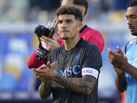 Giovanni Di Lorenzo of SSC Napoli applauds fans at the end of the Serie A match between SSC Napoli and Atalanta BC at Stadio Diego Armando M...