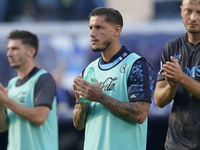 Pasquale Mazzocchi of SSC Napoli applauds fans at the end of the Serie A match between SSC Napoli and Atalanta BC at Stadio Diego Armando Ma...