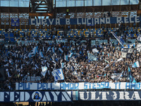 Supporters of SSC Napoli during the Serie A match between SSC Napoli and Atalanta BC at Stadio Diego Armando Maradona Naples Italy on 3 Nove...