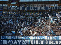 Supporters of SSC Napoli during the Serie A match between SSC Napoli and Atalanta BC at Stadio Diego Armando Maradona Naples Italy on 3 Nove...