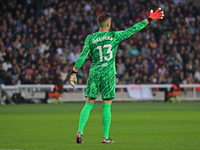 Inaki Pena plays during the match between FC Barcelona and RCD Espanyol, corresponding to week 12 of LaLiga EA Sports, at the Lluis Companys...