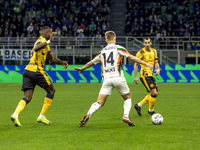 Hans Nicolussi Caviglia plays during the Serie A match between FC Internazionale and Venezia FC at Giuseppe Meazza Stadium in Milano, Italy,...