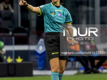 Ferrieri Caputi officiates during the Serie A match between FC Internazionale and Venezia FC at Giuseppe Meazza Stadium in Milano, Italy, on...