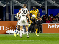 Marcus Thuram plays during the Serie A match between FC Internazionale and Venezia FC at Giuseppe Meazza Stadium in Milano, Italy, on Novemb...