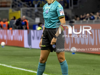 Ferrieri Caputi officiates during the Serie A match between FC Internazionale and Venezia FC at Giuseppe Meazza Stadium in Milano, Italy, on...