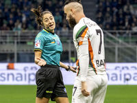 Ferrieri Caputi officiates during the Serie A match between FC Internazionale and Venezia FC at Giuseppe Meazza Stadium in Milano, Italy, on...