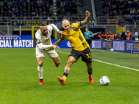 Federico Dimarco plays during the Serie A match between FC Internazionale and Venezia FC at Giuseppe Meazza Stadium in Milano, Italy, on Nov...