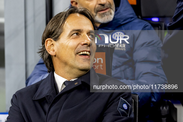 Simone Inzaghi is in action during the Serie A match between FC Internazionale and Venezia FC at Giuseppe Meazza Stadium in Milano, Italy, o...