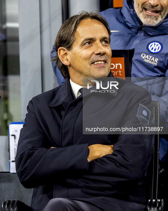 Simone Inzaghi is in action during the Serie A match between FC Internazionale and Venezia FC at Giuseppe Meazza Stadium in Milano, Italy, o...