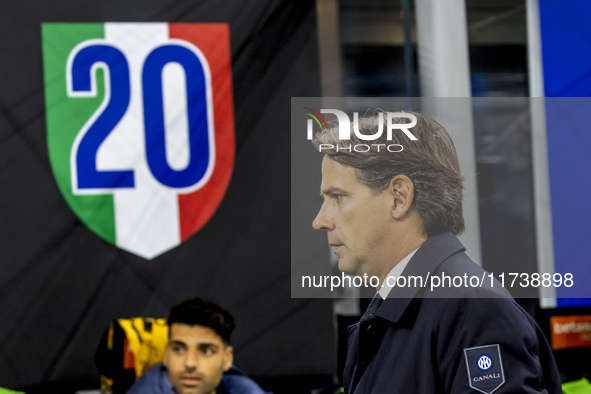 Simone Inzaghi is in action during the Serie A match between FC Internazionale and Venezia FC at Giuseppe Meazza Stadium in Milano, Italy, o...