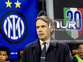 Simone Inzaghi is in action during the Serie A match between FC Internazionale and Venezia FC at Giuseppe Meazza Stadium in Milano, Italy, o...