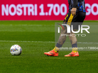 Federico Dimarco wears the Adidas Predator Elite during the Serie A match between FC Internazionale and Venezia FC at Giuseppe Meazza Stadiu...