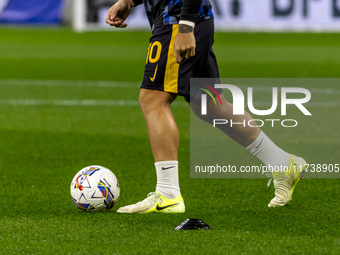 Lautaro Martinez wears the Nike Phantom GX 2 Pro during the Serie A match between FC Internazionale and Venezia FC at Giuseppe Meazza Stadiu...