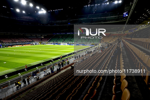 A general view of Giuseppe Meazza Stadium prior to the Serie A match between FC Internazionale and Venezia FC in Milano, Italy, on November...