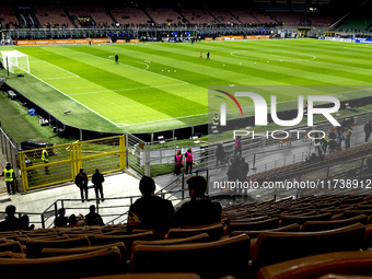 A general view of Giuseppe Meazza Stadium prior to the Serie A match between FC Internazionale and Venezia FC in Milano, Italy, on November...