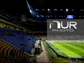 A general view of Giuseppe Meazza Stadium prior to the Serie A match between FC Internazionale and Venezia FC in Milano, Italy, on November...