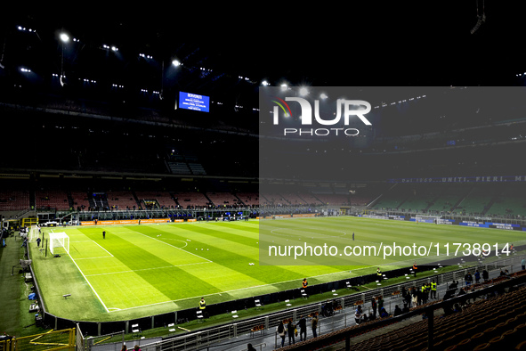 A general view of Giuseppe Meazza Stadium prior to the Serie A match between FC Internazionale and Venezia FC in Milano, Italy, on November...