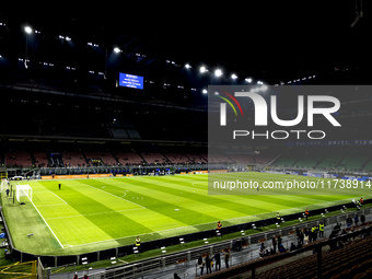 A general view of Giuseppe Meazza Stadium prior to the Serie A match between FC Internazionale and Venezia FC in Milano, Italy, on November...