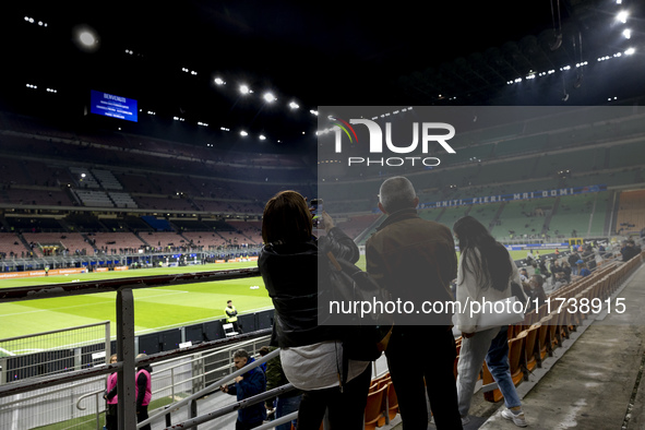 A general view of Giuseppe Meazza Stadium prior to the Serie A match between FC Internazionale and Venezia FC in Milano, Italy, on November...