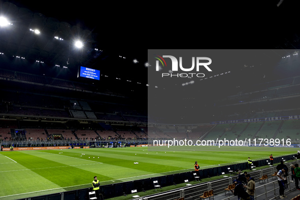 A general view of Giuseppe Meazza Stadium prior to the Serie A match between FC Internazionale and Venezia FC in Milano, Italy, on November...