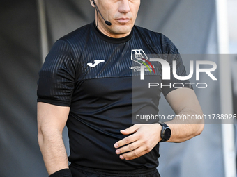 Istvan Kovacs participates in the Supeliga match between Universitatea Cluj and Farul Constanta at Cluj Arena in Cluj, Romania, on November...