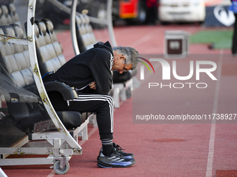 Ioan Ovidiu Sabau participates in the Supeliga match between Universitatea Cluj and Farul Constanta at Cluj Arena in Cluj, Romania, on Novem...