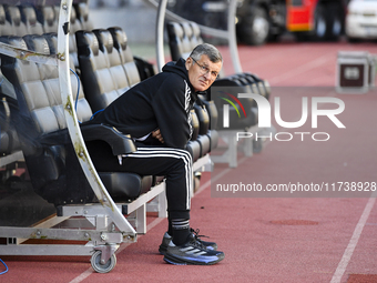 Ioan Ovidiu Sabau participates in the Supeliga match between Universitatea Cluj and Farul Constanta at Cluj Arena in Cluj, Romania, on Novem...