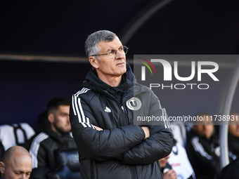 Ioan Ovidiu Sabau participates in the Supeliga match between Universitatea Cluj and Farul Constanta at Cluj Arena in Cluj, Romania, on Novem...