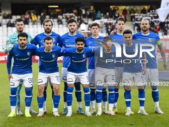 Group photo of Farul Constanta during the Supeliga match between Universitatea Cluj and Farul Constanta at Cluj Arena in Cluj, Romania, on N...